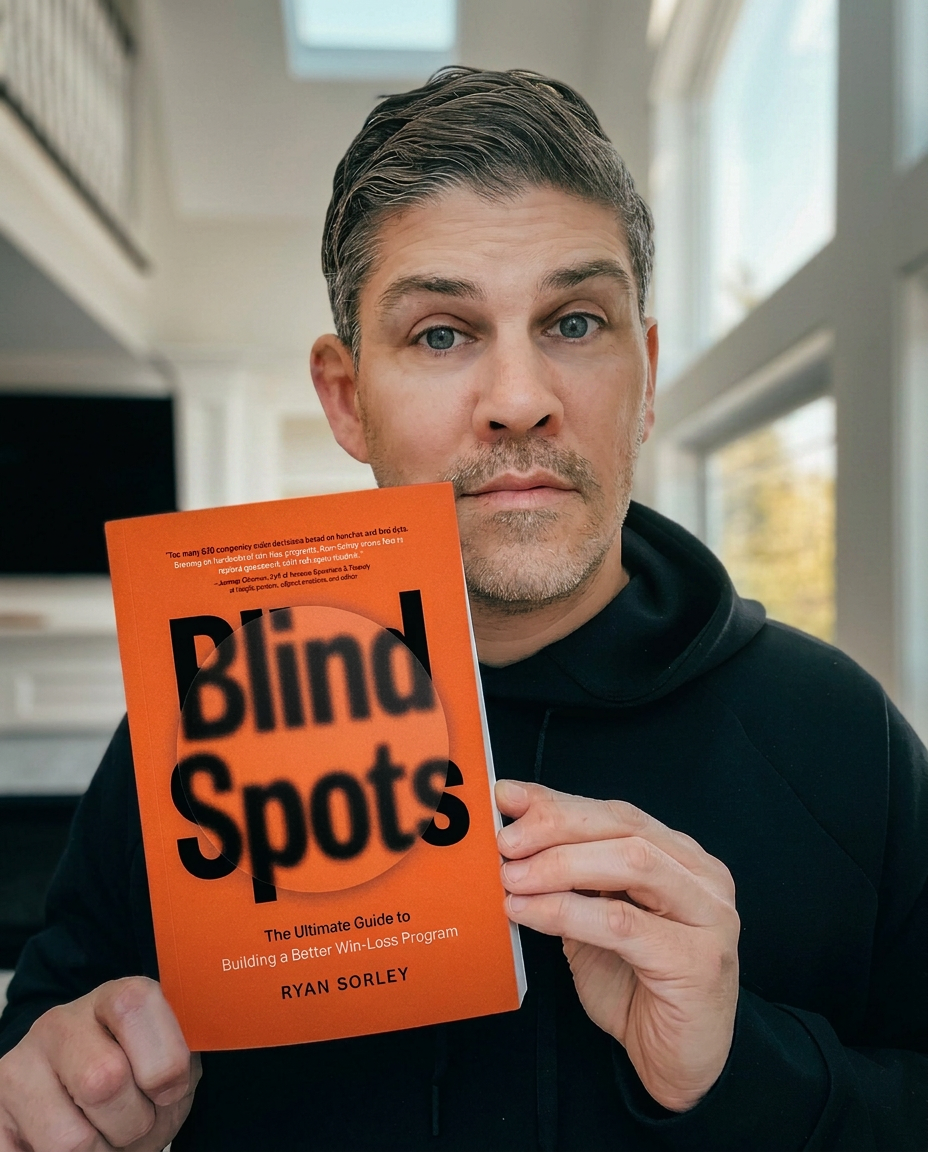 Ryan Sorley holding his book Blindspots