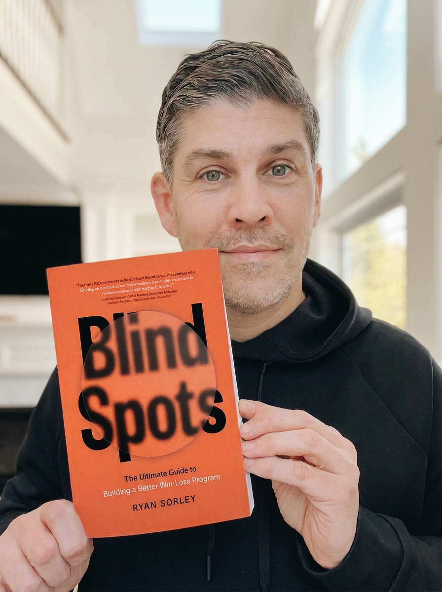 Ryan Sorley holding his book Blindspots
